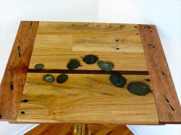 handcrafted pallet artistic table
