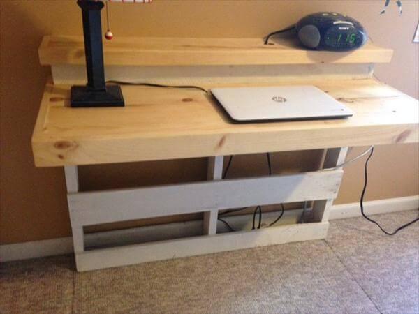 recycled pallet wall mount desk