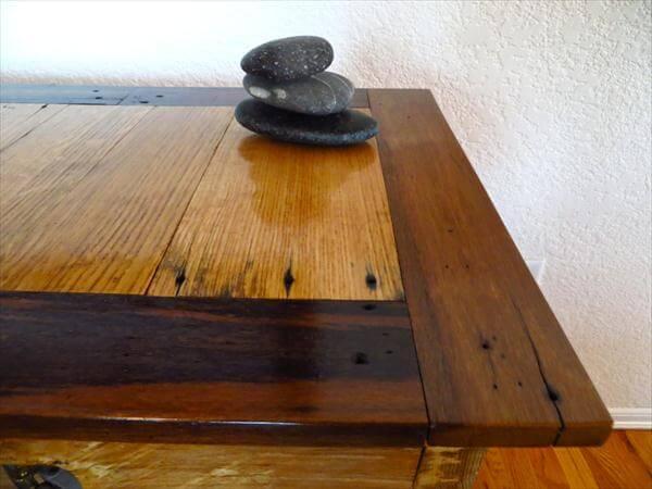 upcycled sleek pallet vintage coffee table