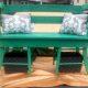 recycled pallet and chairs shabby chic bench