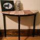 recycled pallet half circle entryway table