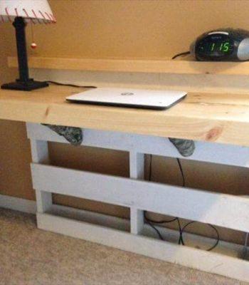 reclaimed pallet wall mount desk