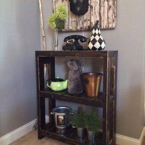 rustic black stained pallet coffee table