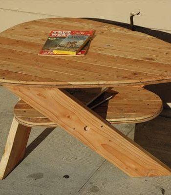 handmade unique oval pallet coffee table