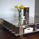 reclaimed pallet coffee table with magazine rack