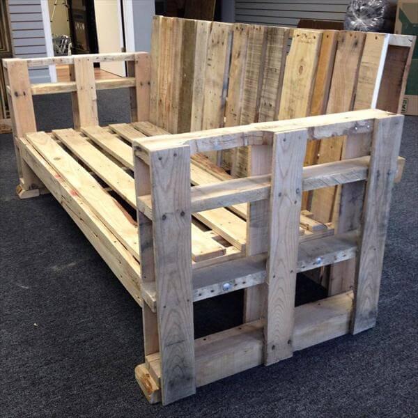 handcrafted pallet sofa and bench