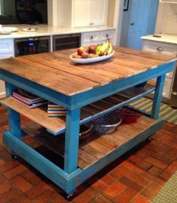 recycled pallet kitchen island