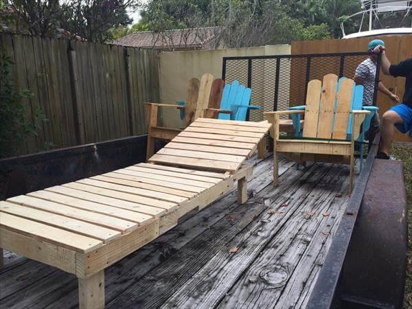 recycled pallet lounge chair