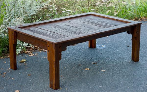 recycled pallet sturdy coffee table