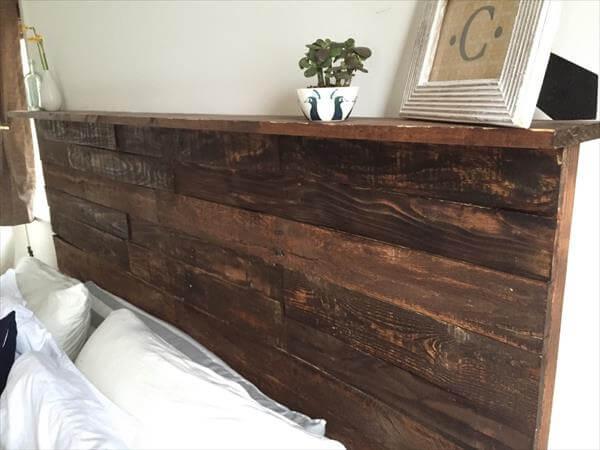 Diy Rustic Pallet Headboard 101 Pallets