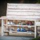 reclaimed pallet shoes rack bench
