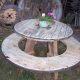 handmade pallet and cable spool picnic table