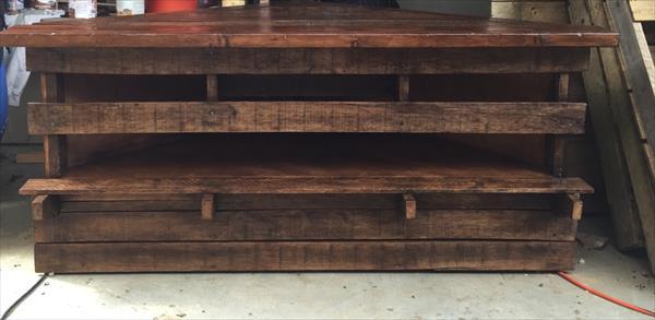 handmade pallet sectional TV stand