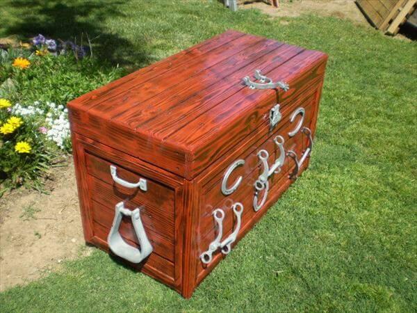 handcrafted pallet chest