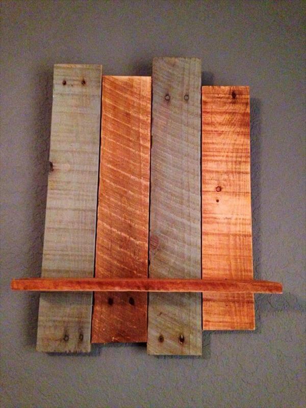 DIY Rustic Pallet Wall Shelf 101 Pallets