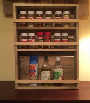 wooden pallet 3 tray spice rack