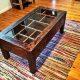 recycled pallet sleek coffee table with glass top