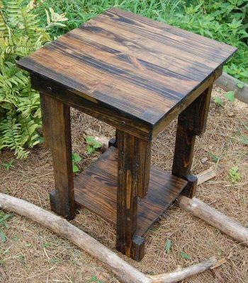 reclaimed pallet side table and nightstand
