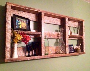 Painted Pallet Decorative Wall Shelf - 101 Pallets