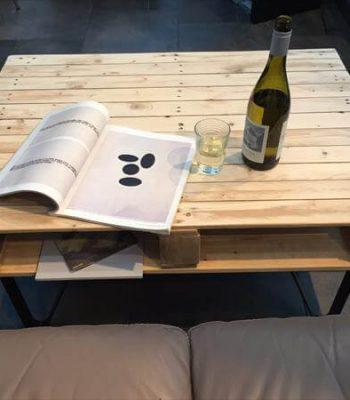 upcycled pallet coffee table
