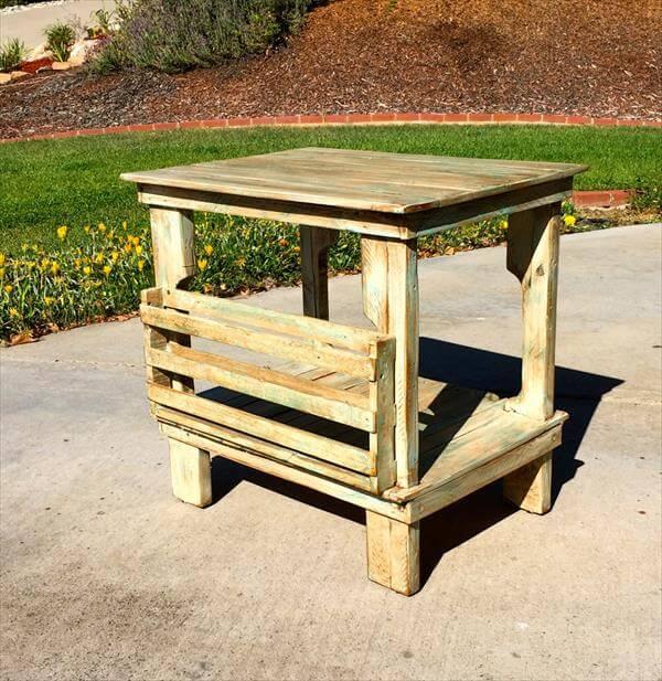 wooden pallet cottage styled coffee table
