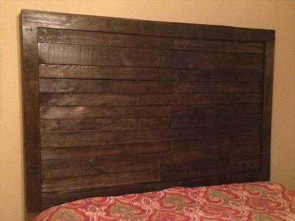 recycled pallet king size headboard