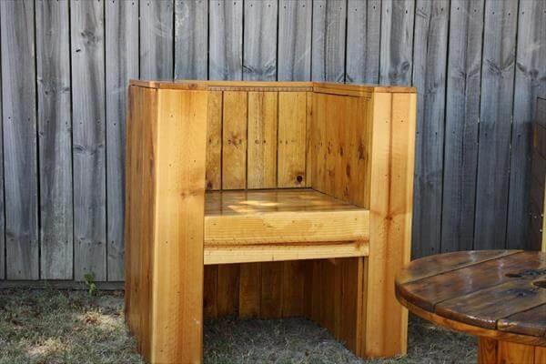 recycled pallet outdoor beefy chair