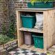 wooden pallet garden bin storage and garden storage unit
