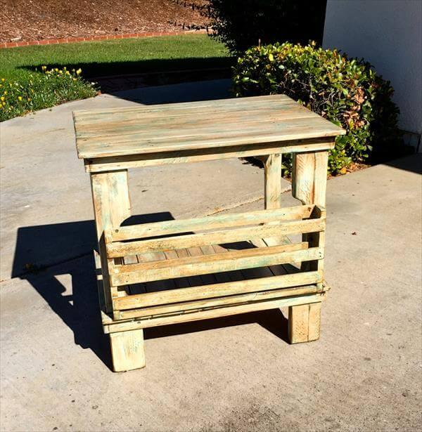 rustic yet modern pallet cottage style table