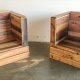 Recycled pallet bistro style arm chairs
