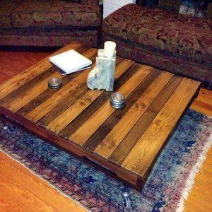 handcrafted pallet living room coffee table with wheels