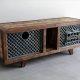 wooden pallet and wooden stove media cabinet