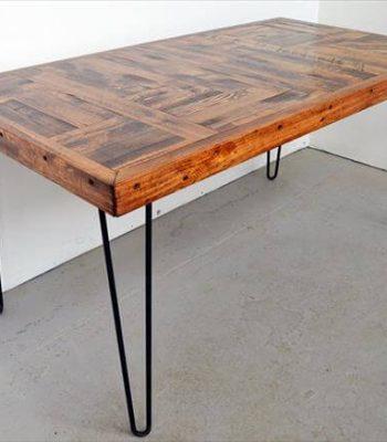 repurposed pallet kitchen dining table