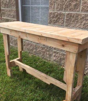 Recycled pallet sofa table