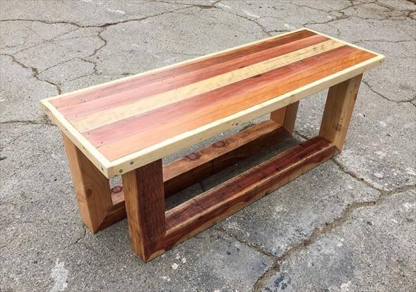 Pallet Vintage Entryway Table Or Bench 101 Pallets
