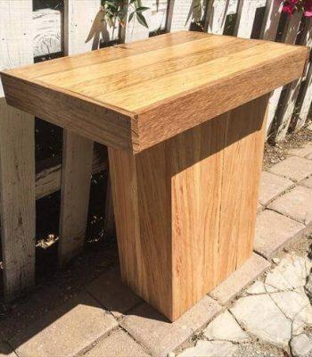 handmade wooden pallet sleek side table or mini coffee table