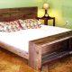 handmade wooden pallet bed with storage