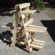 handmade wooden pallet ladder style display unit