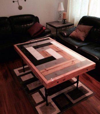 recycled pallet modern coffee table