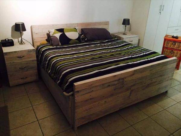 diy wooden pallet bed set – 101 pallets