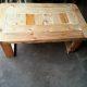 recycled pallet coffee table with flat box like legs