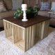 pallet and crate coffee table