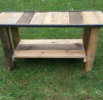 wooden pallet media or entry console table