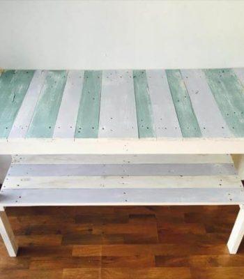 diy pallet white and gray painted couch table
