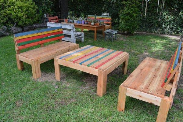 pallet outdoor furniture set