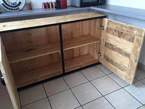 sturdy pallet kitchen cabinet or sideboard