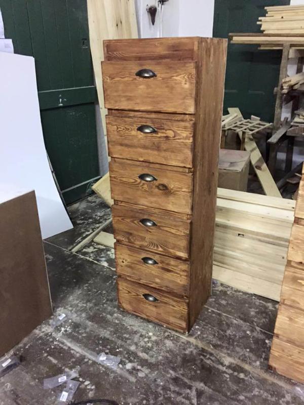recycled pallet chest of drawer or media cabinet