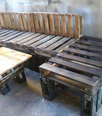 wooden pallet sectional sofa set