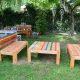 Repurposed pallet outdoor furniture set