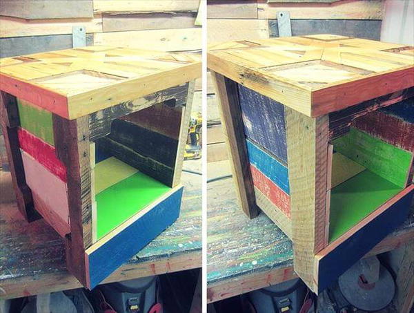 Picture of Mini Pallet Wood Side Table - 101 Pallets